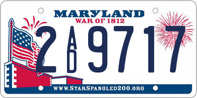MD license plate 2AD9717
