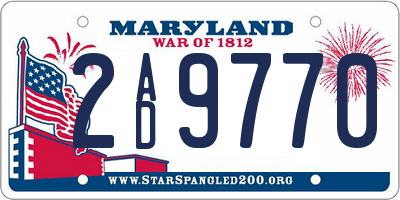 MD license plate 2AD9770