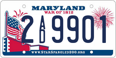 MD license plate 2AD9901