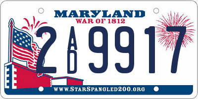 MD license plate 2AD9917