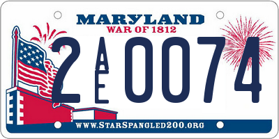 MD license plate 2AE0074
