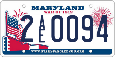 MD license plate 2AE0094