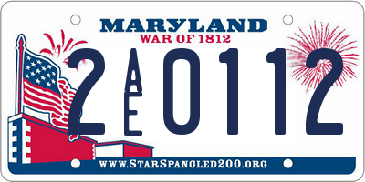 MD license plate 2AE0112