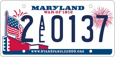 MD license plate 2AE0137