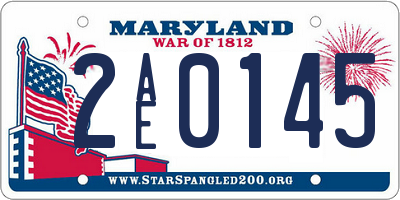 MD license plate 2AE0145
