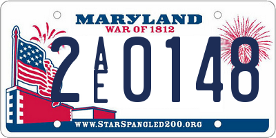 MD license plate 2AE0148