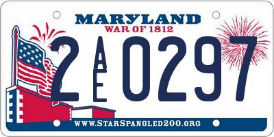 MD license plate 2AE0297