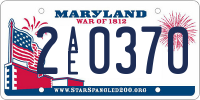 MD license plate 2AE0370