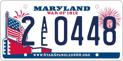 MD license plate 2AE0448