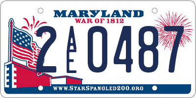 MD license plate 2AE0487