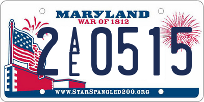 MD license plate 2AE0515