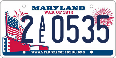 MD license plate 2AE0535