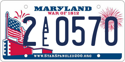 MD license plate 2AE0570