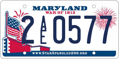 MD license plate 2AE0577