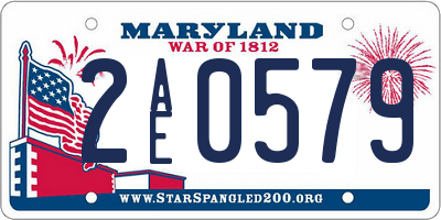 MD license plate 2AE0579