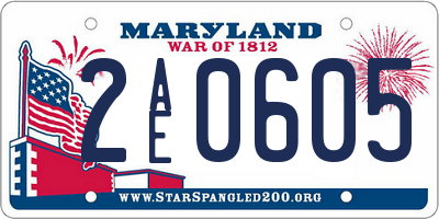 MD license plate 2AE0605