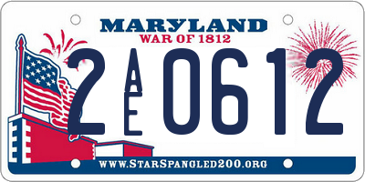 MD license plate 2AE0612