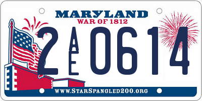 MD license plate 2AE0614