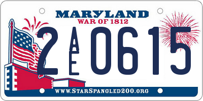 MD license plate 2AE0615