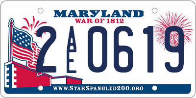 MD license plate 2AE0619
