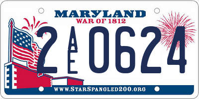MD license plate 2AE0624