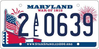 MD license plate 2AE0639