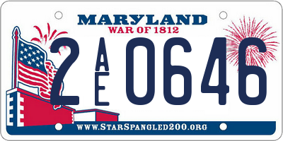 MD license plate 2AE0646