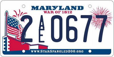 MD license plate 2AE0677