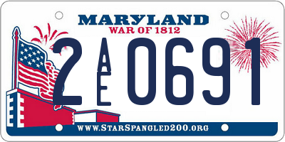 MD license plate 2AE0691
