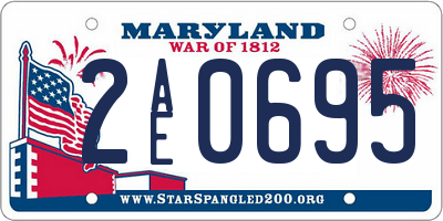 MD license plate 2AE0695