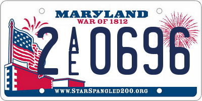 MD license plate 2AE0696