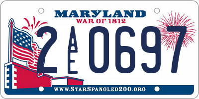 MD license plate 2AE0697
