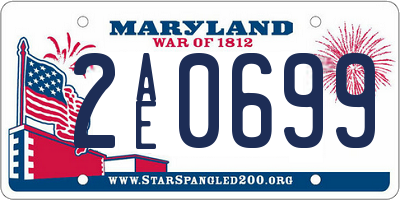 MD license plate 2AE0699