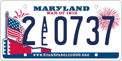 MD license plate 2AE0737