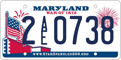 MD license plate 2AE0738