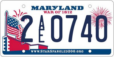 MD license plate 2AE0740
