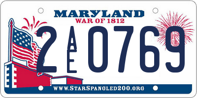 MD license plate 2AE0769