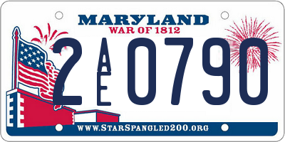MD license plate 2AE0790
