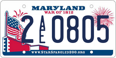 MD license plate 2AE0805