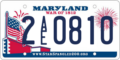 MD license plate 2AE0810