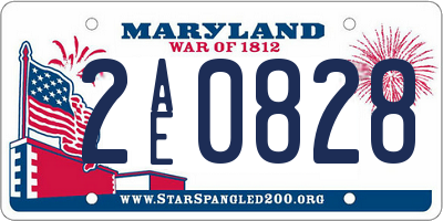 MD license plate 2AE0828