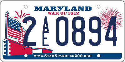 MD license plate 2AE0894