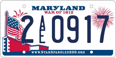MD license plate 2AE0917