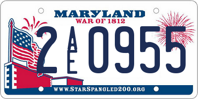 MD license plate 2AE0955