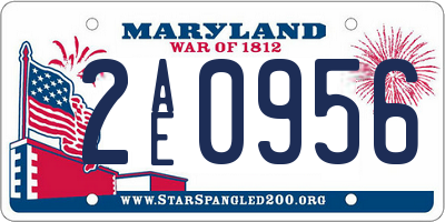 MD license plate 2AE0956