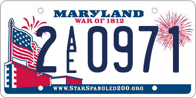 MD license plate 2AE0971