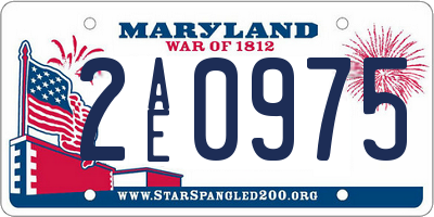 MD license plate 2AE0975