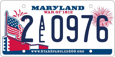 MD license plate 2AE0976