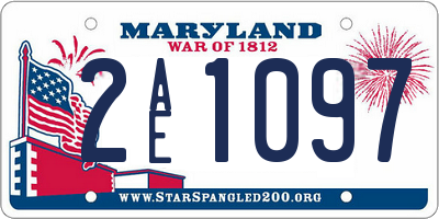 MD license plate 2AE1097