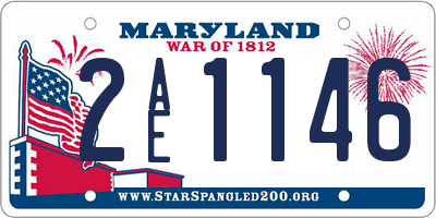 MD license plate 2AE1146